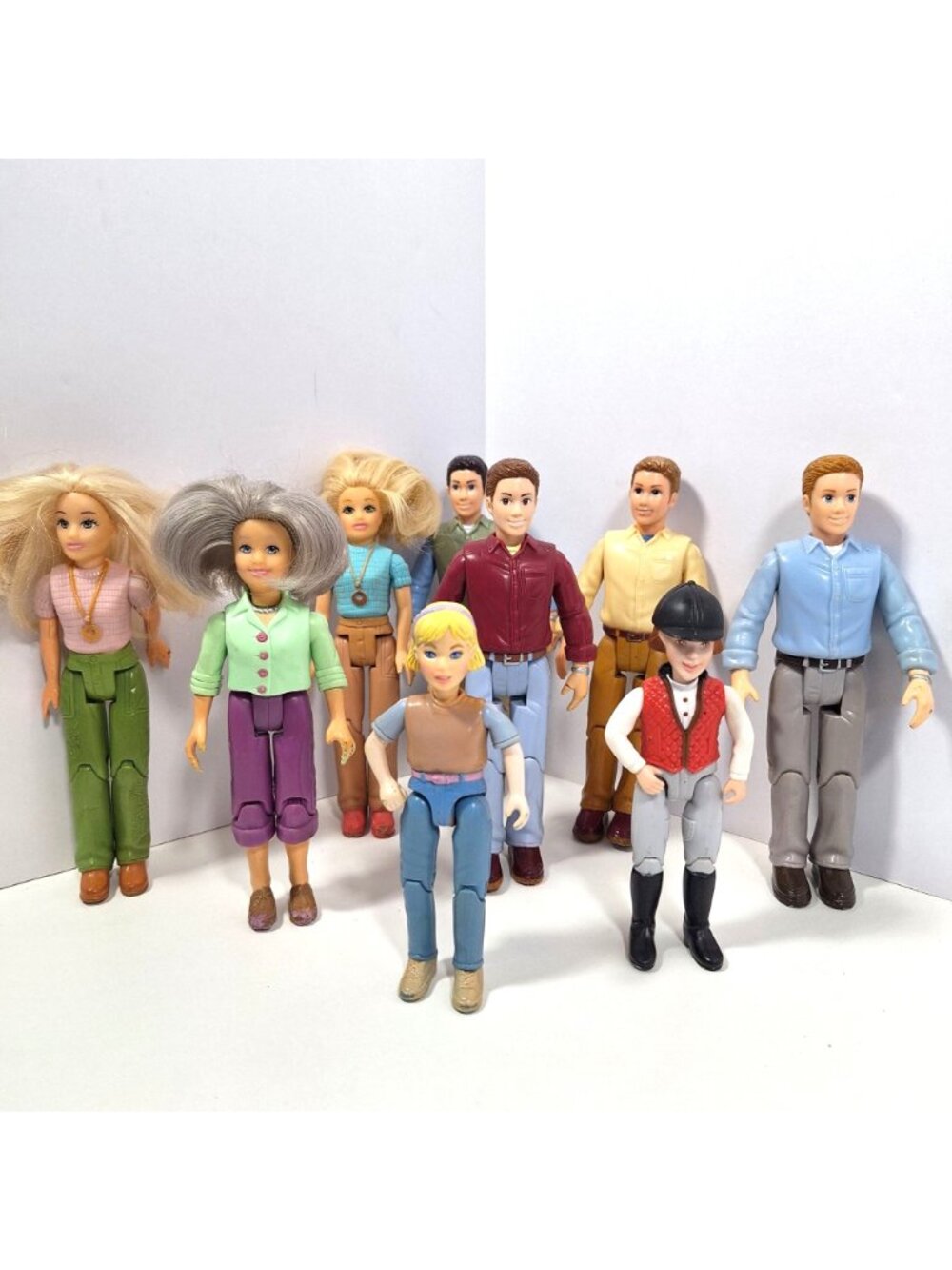 Loving Family Dollhouse Figures Dolls Lot Parents Mom Dad Girl Kids Grandma READ - Picture 10 of 13